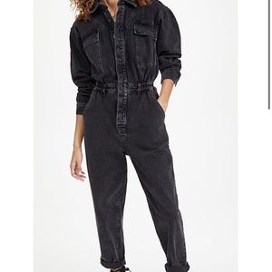 Agolde NWT Vianka Demin Utility Jumpsuit Color Cosmos Black Size 8